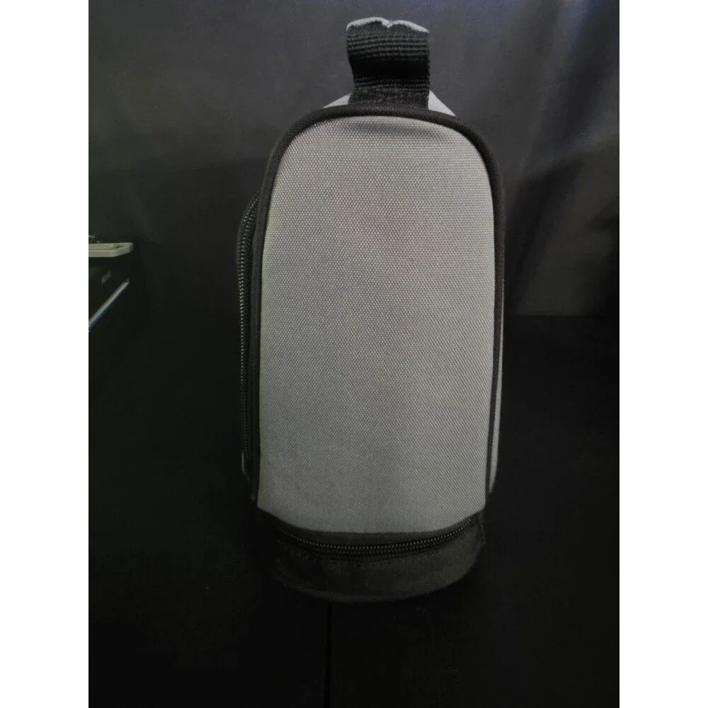 Nike Lunchbox Gray Insulated Zipper Pouch Top Handle Bottom Zip Black Swoosh